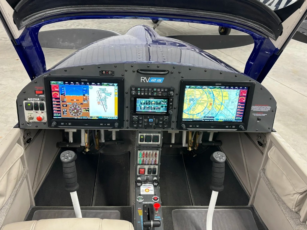 Both Wings Vans RV-12iS Light Sport Aircraft dual Garmin glass cockpit at KSGS Fleming Field